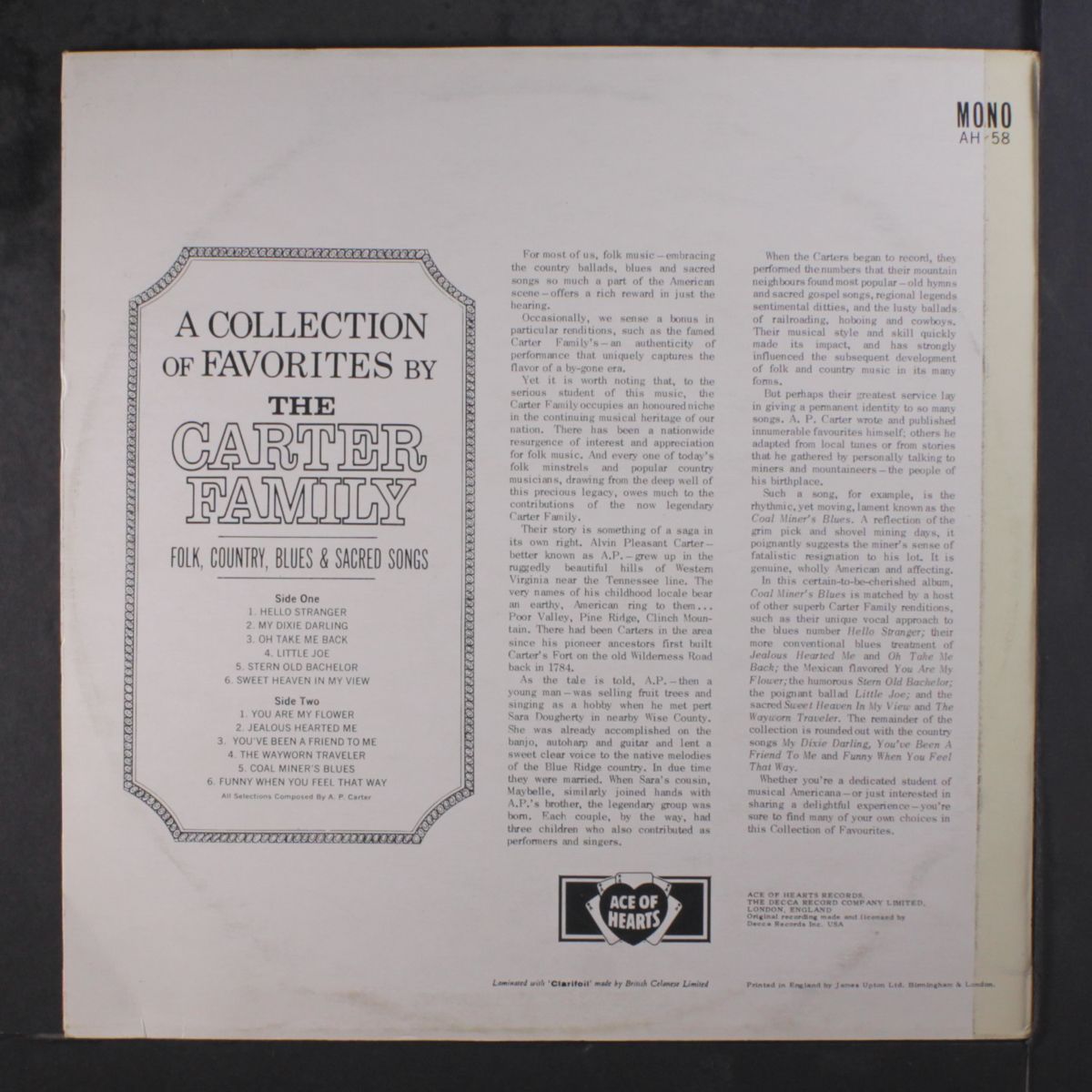a collection of favorites by CARTER FAMILY