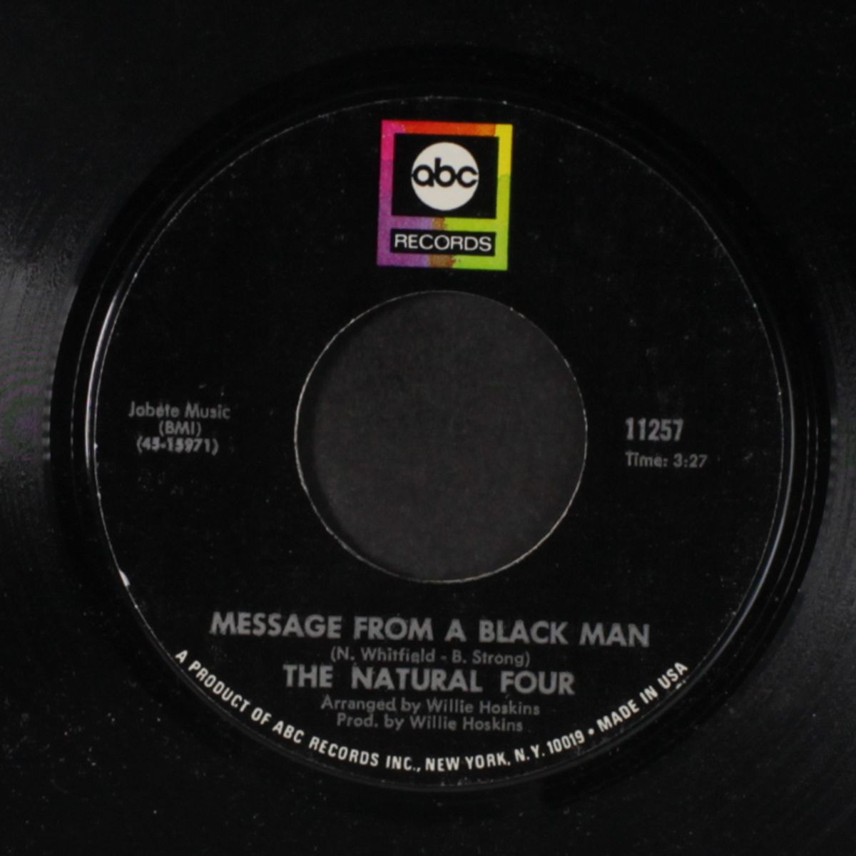 message from a black man / stepping on up by NATURAL FOUR