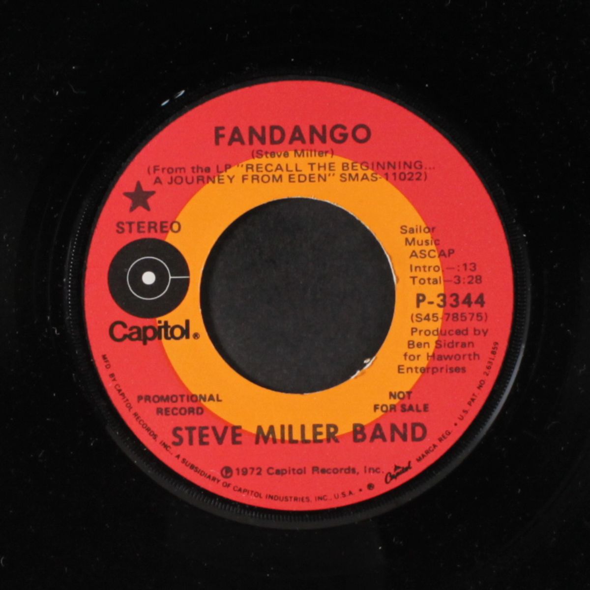 fandango / love's riddle by STEVE MILLER BAND