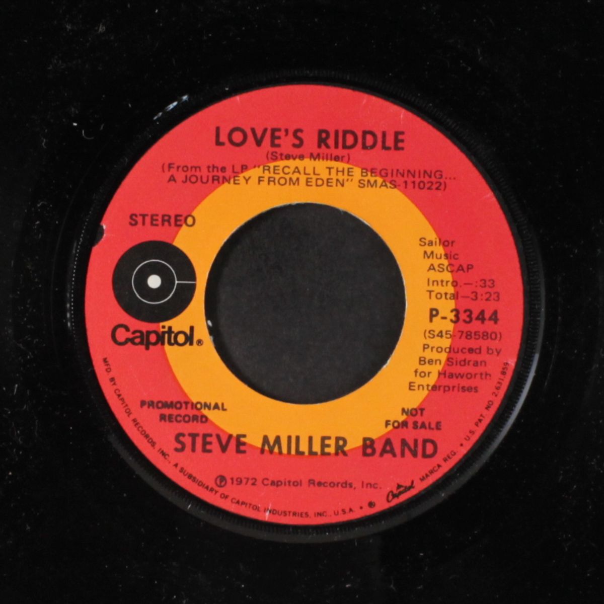 fandango / love's riddle by STEVE MILLER BAND
