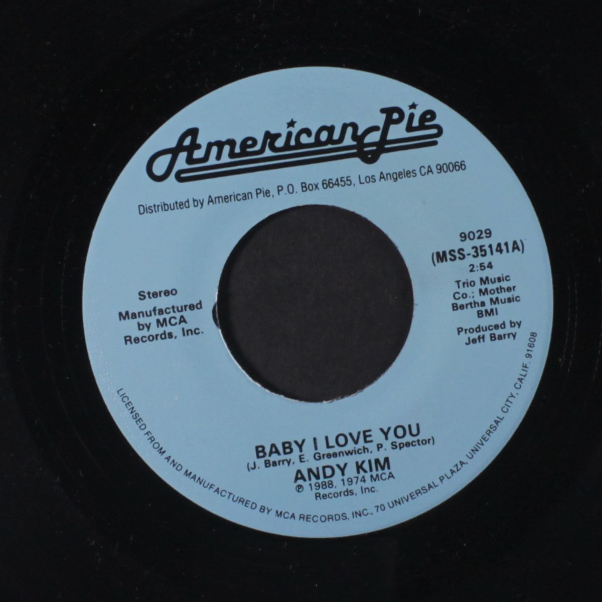 baby i love you / hot pastrami by ANDY KIM / DARTELLS