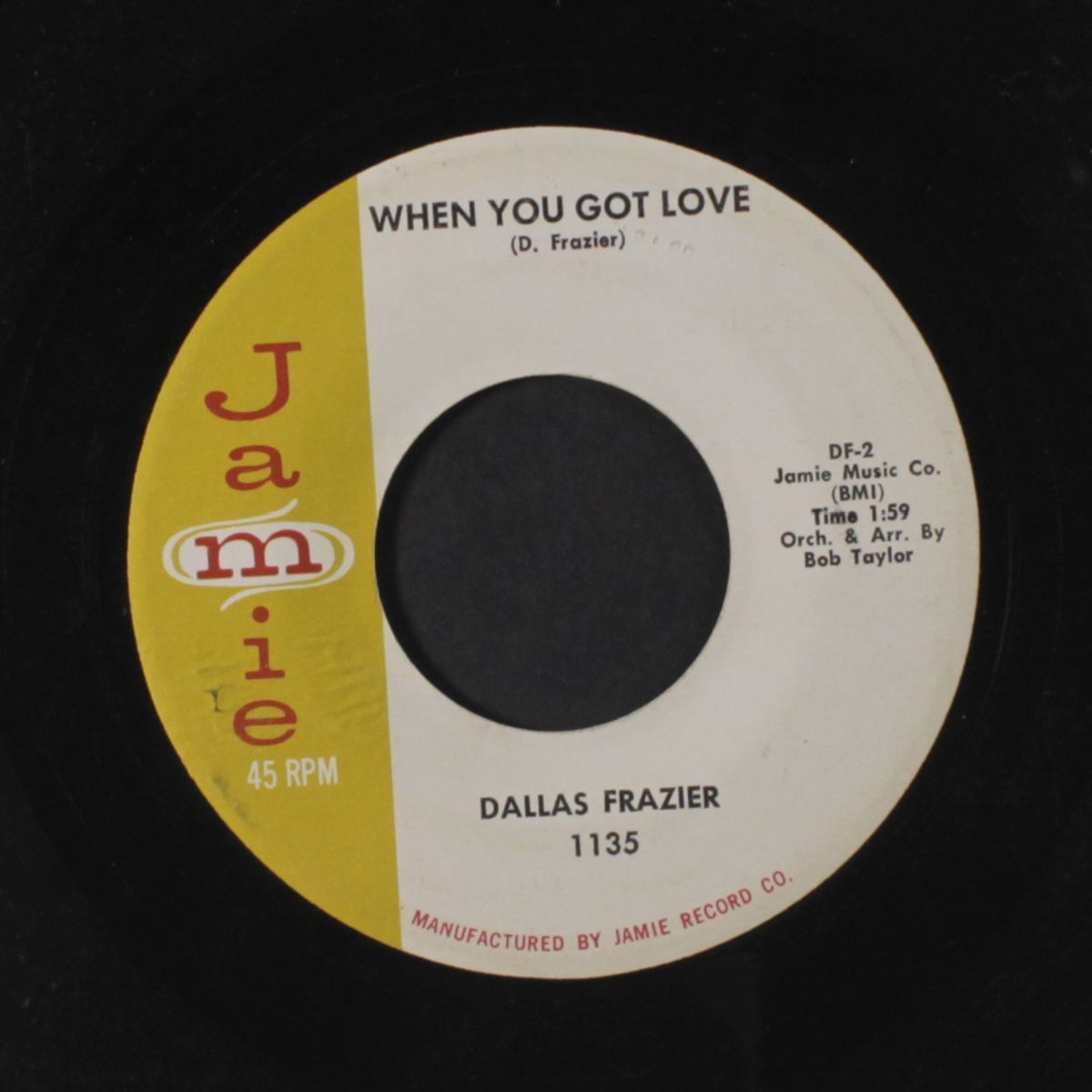 can't go on / when you got love by DALLAS FRAZIER
