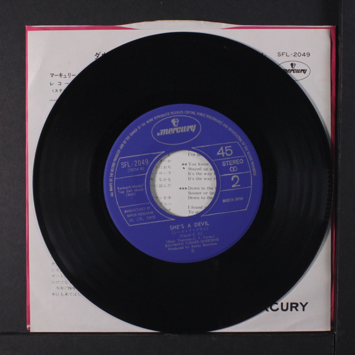 down the line / she's a devil by BACHMAN-TURNER OVERDRIVE