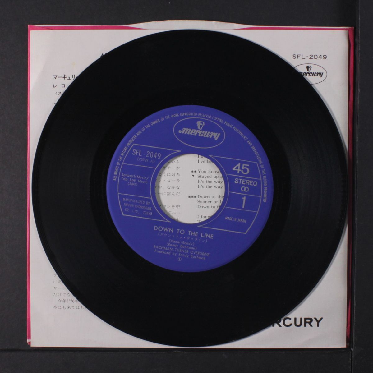 down the line / she's a devil by BACHMAN-TURNER OVERDRIVE