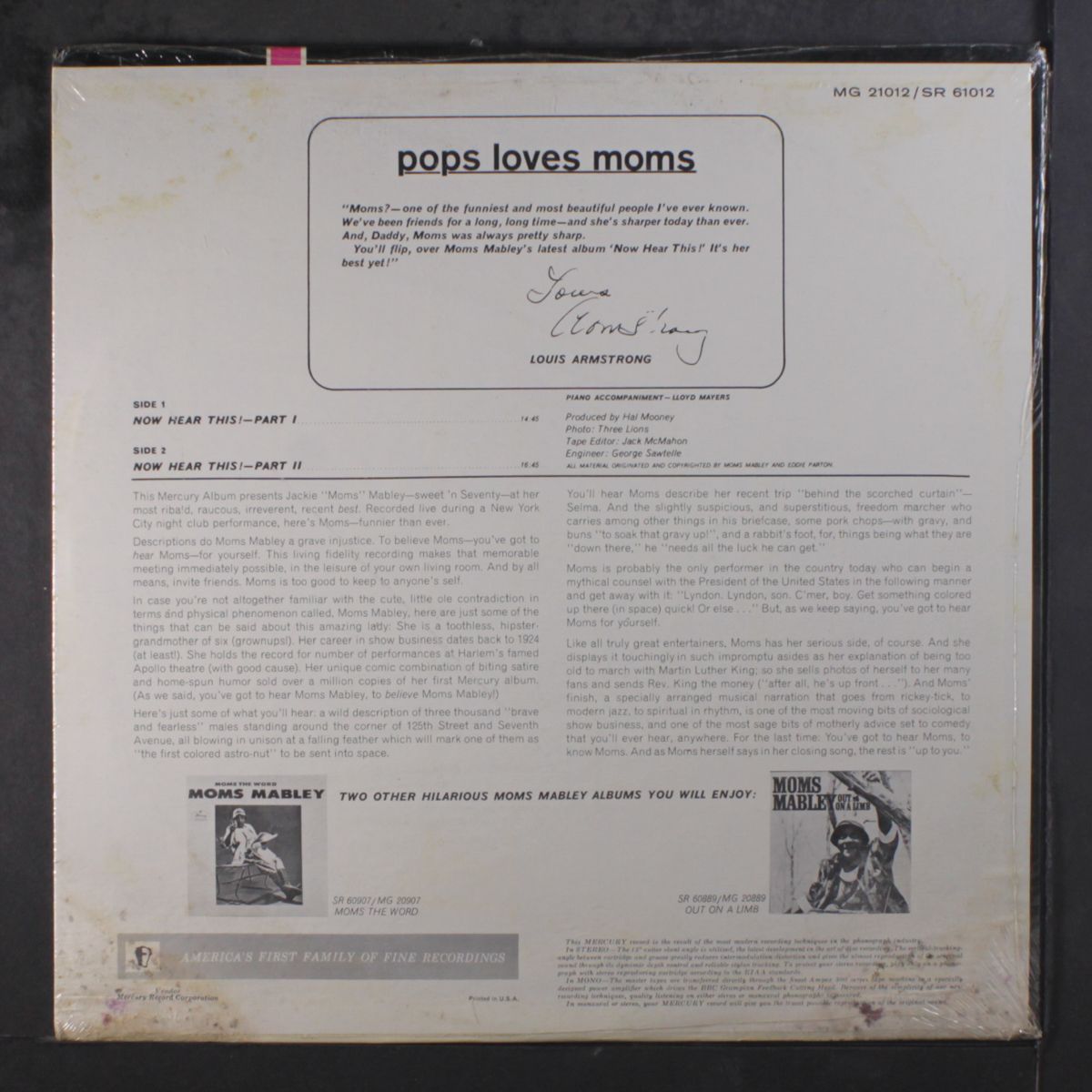 now hear this by MOMS MABLEY