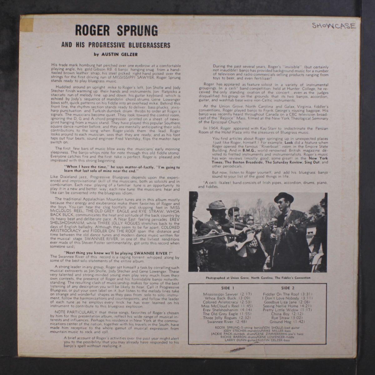 and his progressive bluegrassers by ROGER SPRUNG