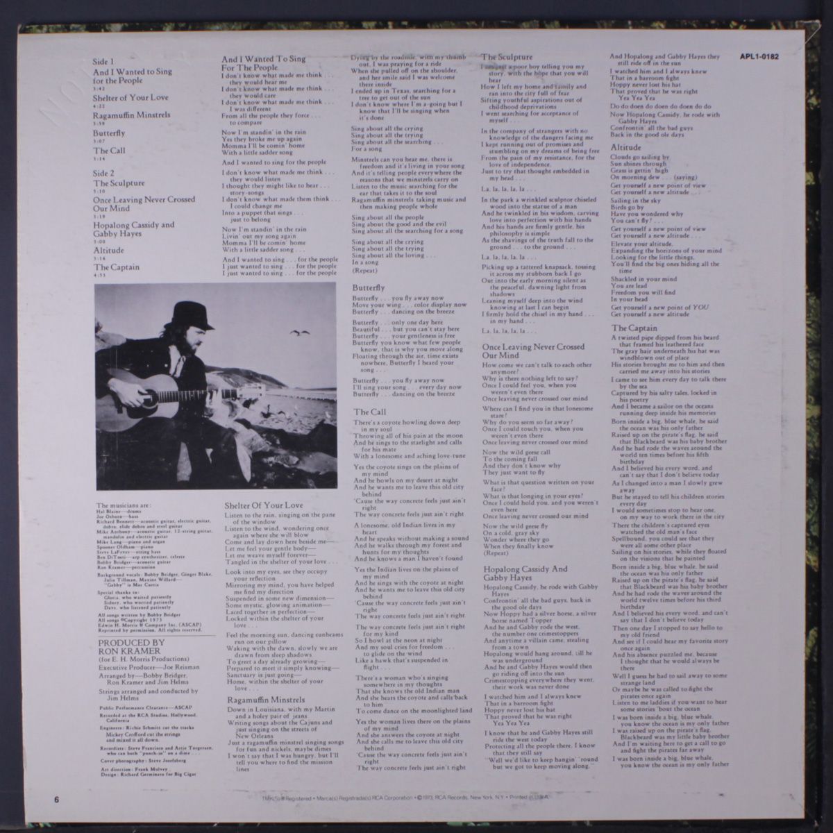 and i wanted to sing for the people by BOBBY BRIDGER