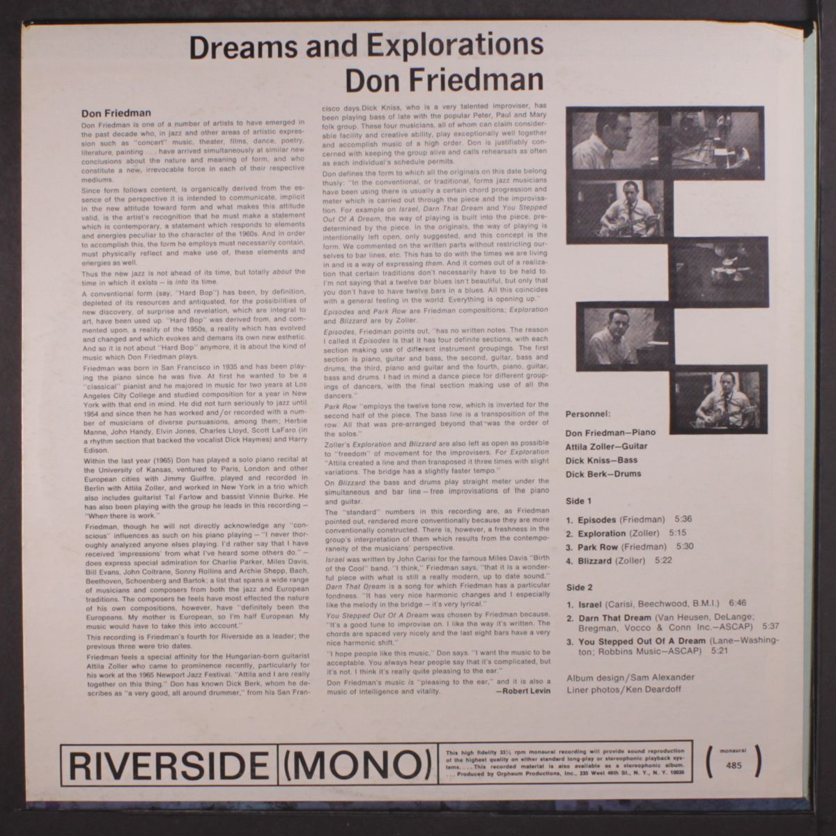 dreams and explorations by DON FRIEDMAN