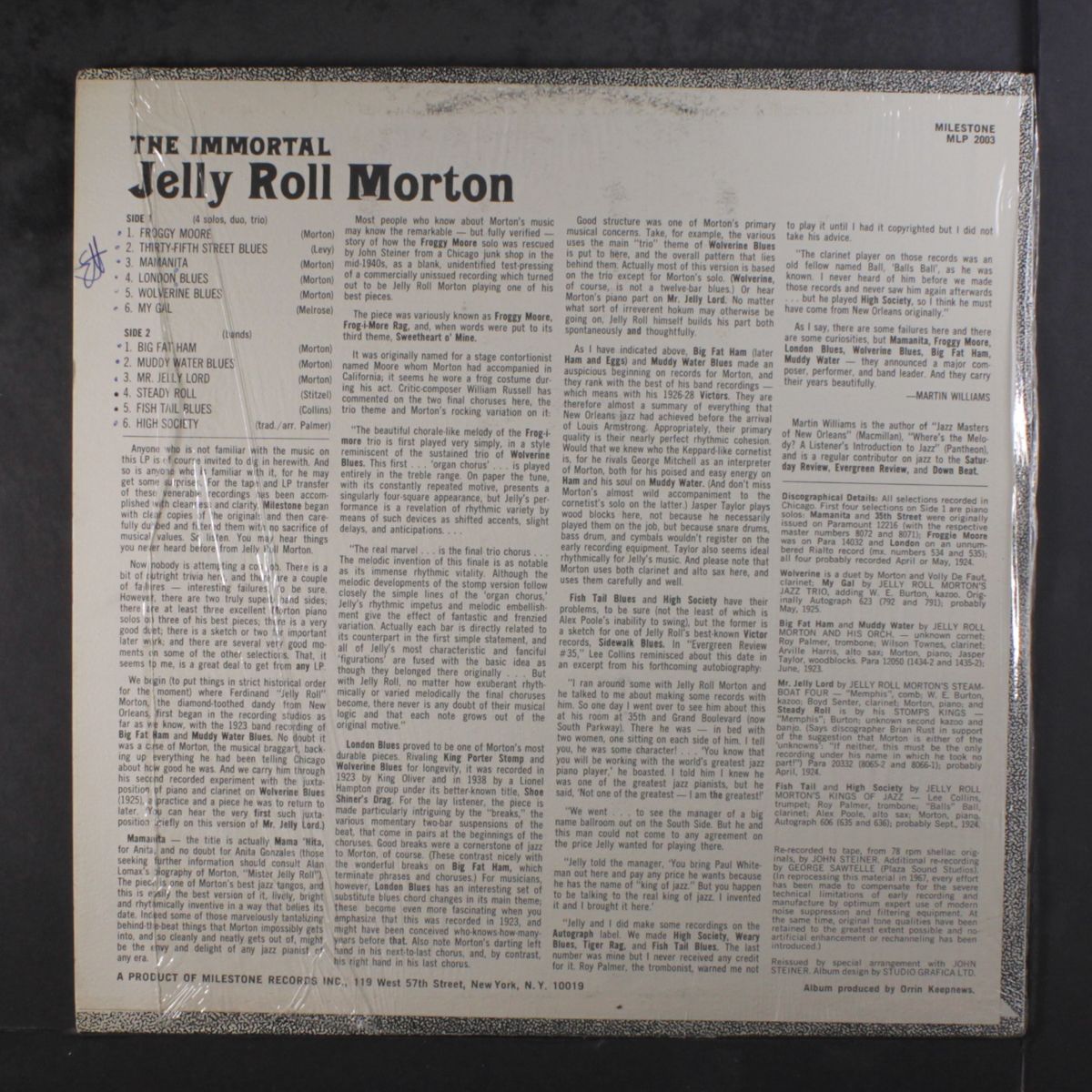 the immortal jelly roll morton by JELLY ROLL MORTON
