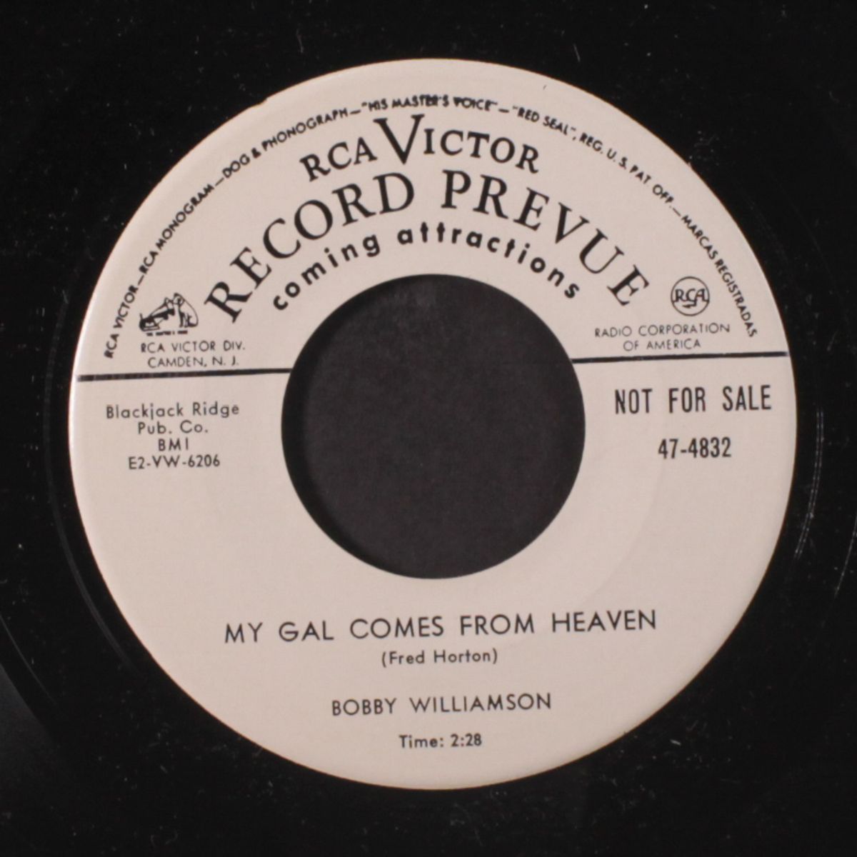 there's no escape / my gal comes from heaven by BOBBY WILLIAMSON