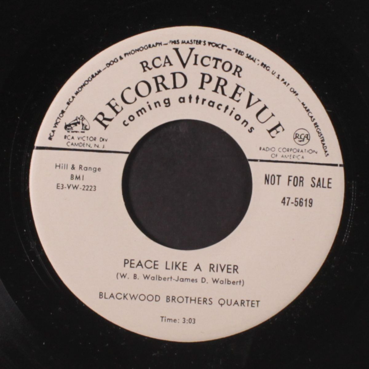peace like a river / everyday will be sunday, and by by BLACKWOOD BROTHERS QUARTET