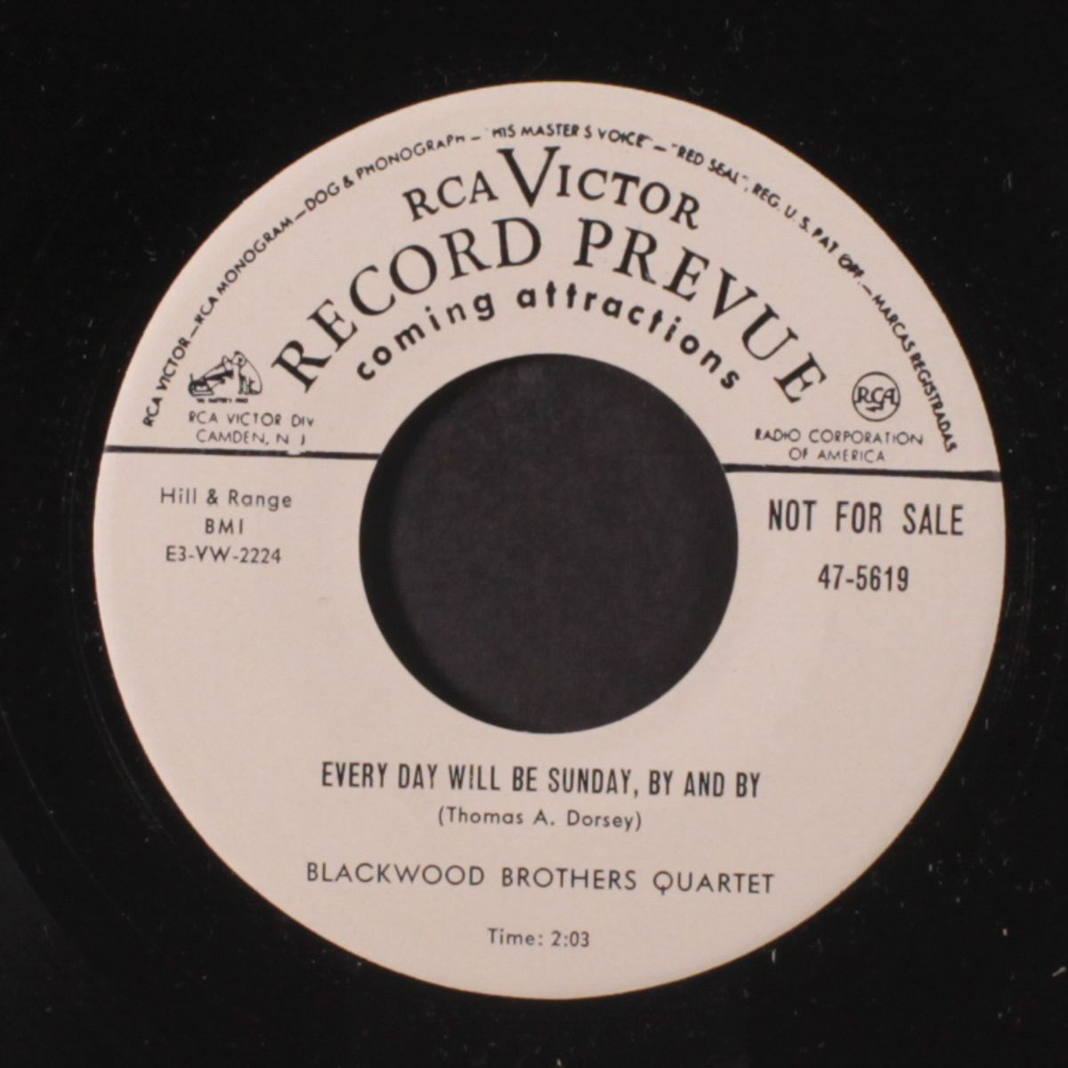 peace like a river / everyday will be sunday, and by by BLACKWOOD BROTHERS QUARTET