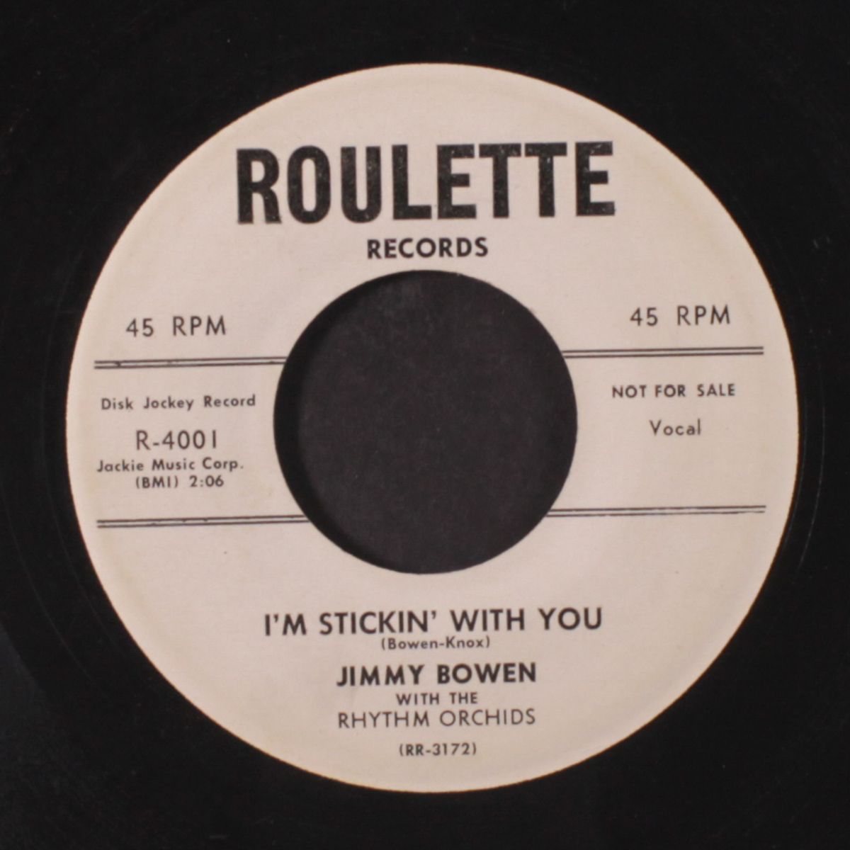 i'm stickin' with you / ever lovin' fingers by JIMMY BOWEN