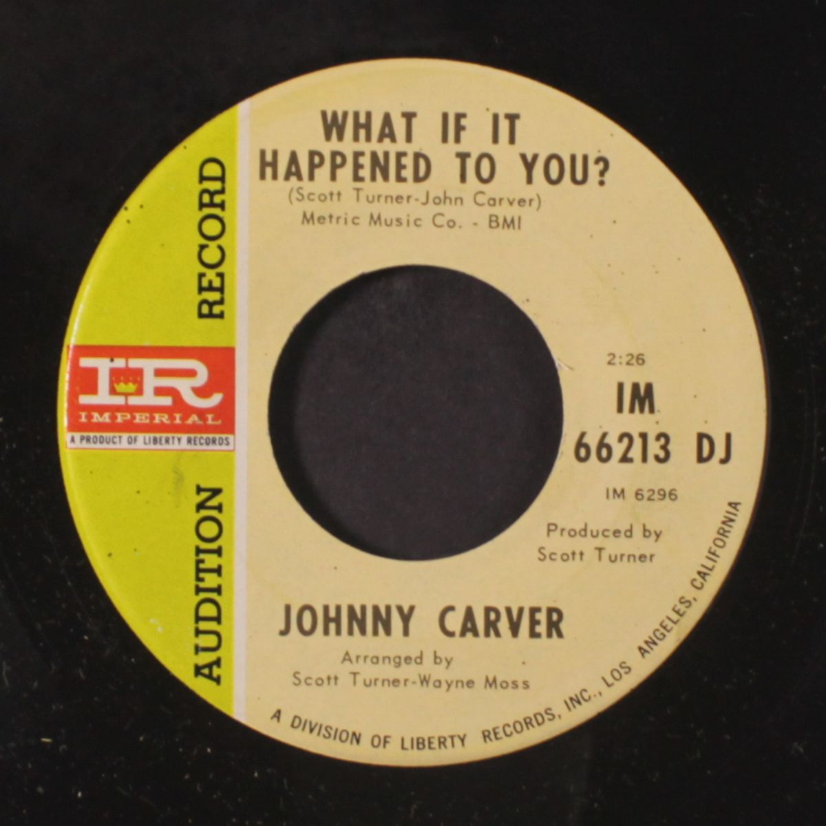 fool's names, fool's faces / what if it happened to you? by JOHNNY CARVER