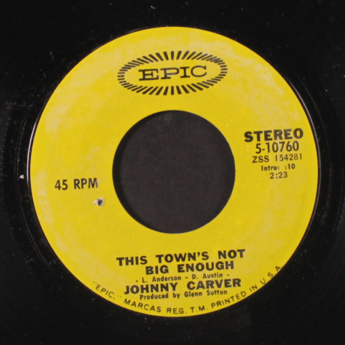 if you think that it's all right / this town's not big enough by JOHNNY CARVER
