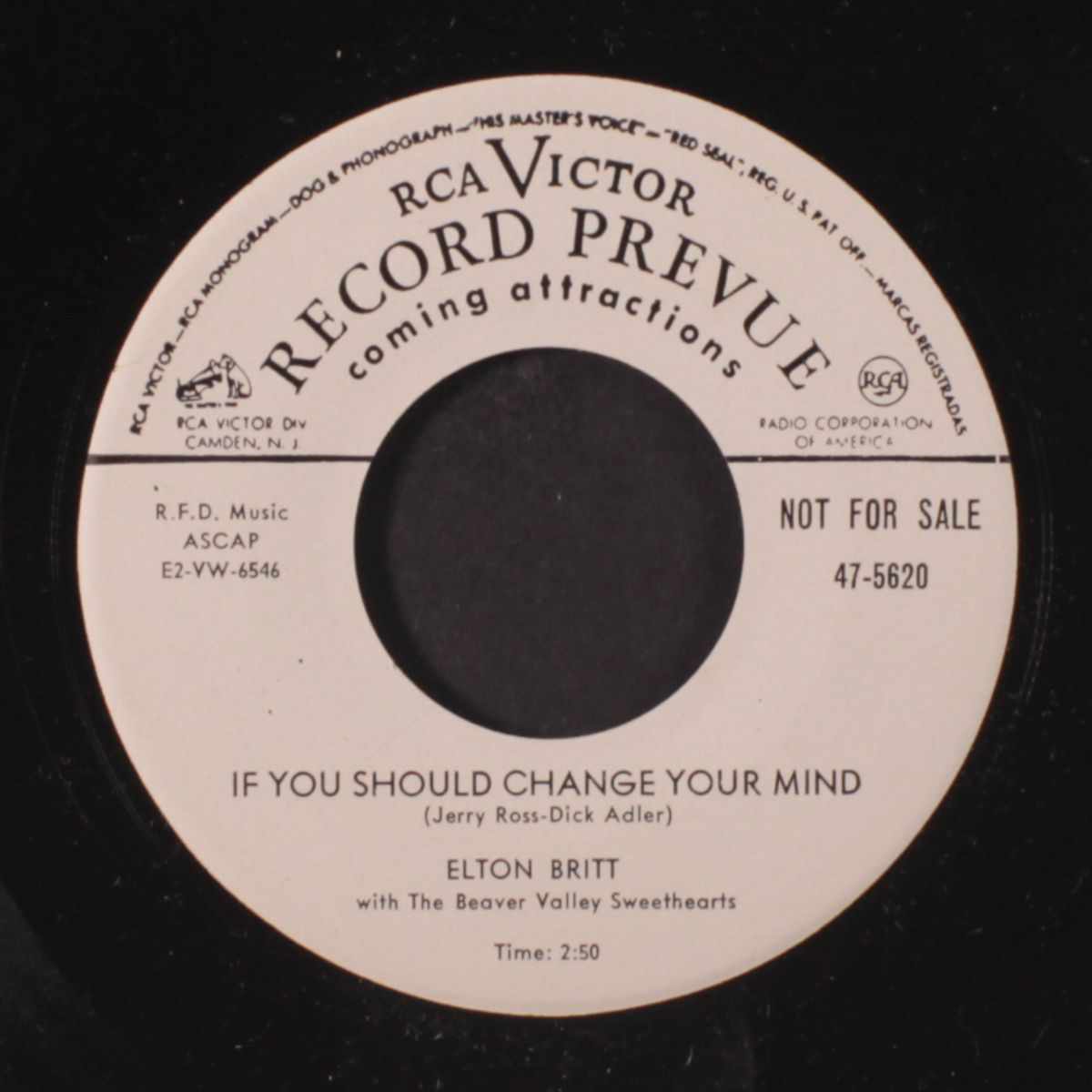 if you should change your mind / sweet leilani by ELTON BRITT