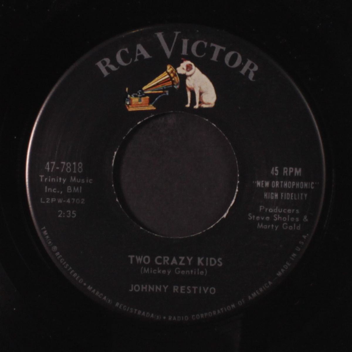 two crazy kids / give a little whistle by JOHNNY RESTIVO