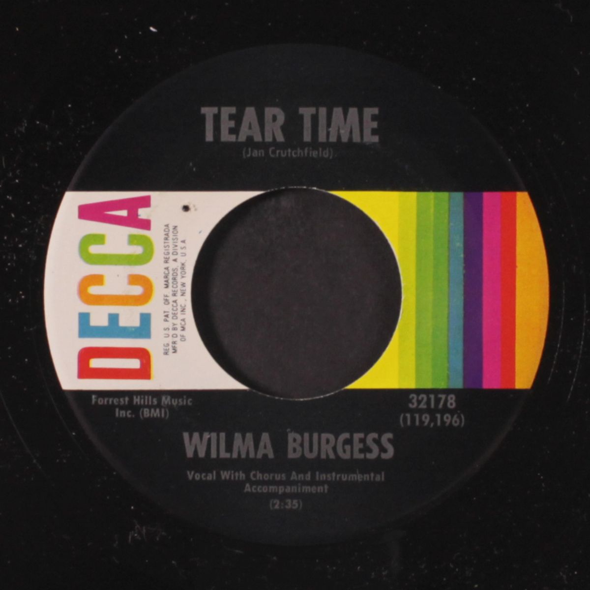 tear time / what i feel in my heart by WILMA BURGESS