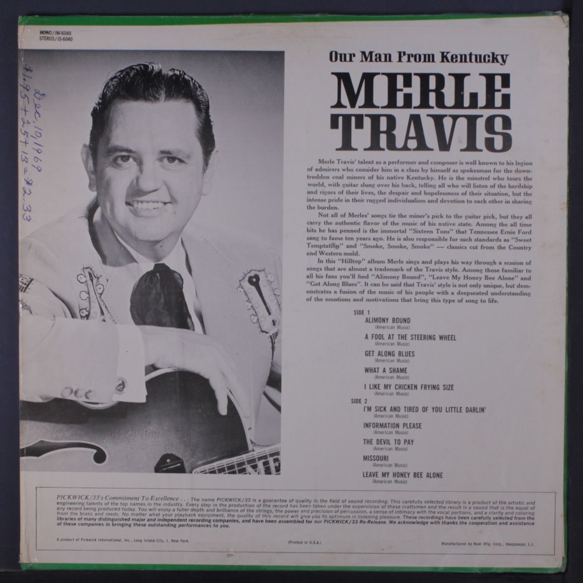 our man from kentucky by MERLE TRAVIS