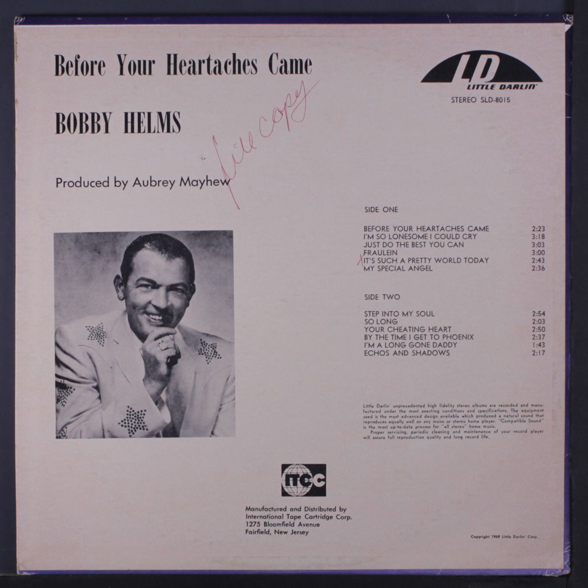 before your heartaches came by BOBBY HELMS
