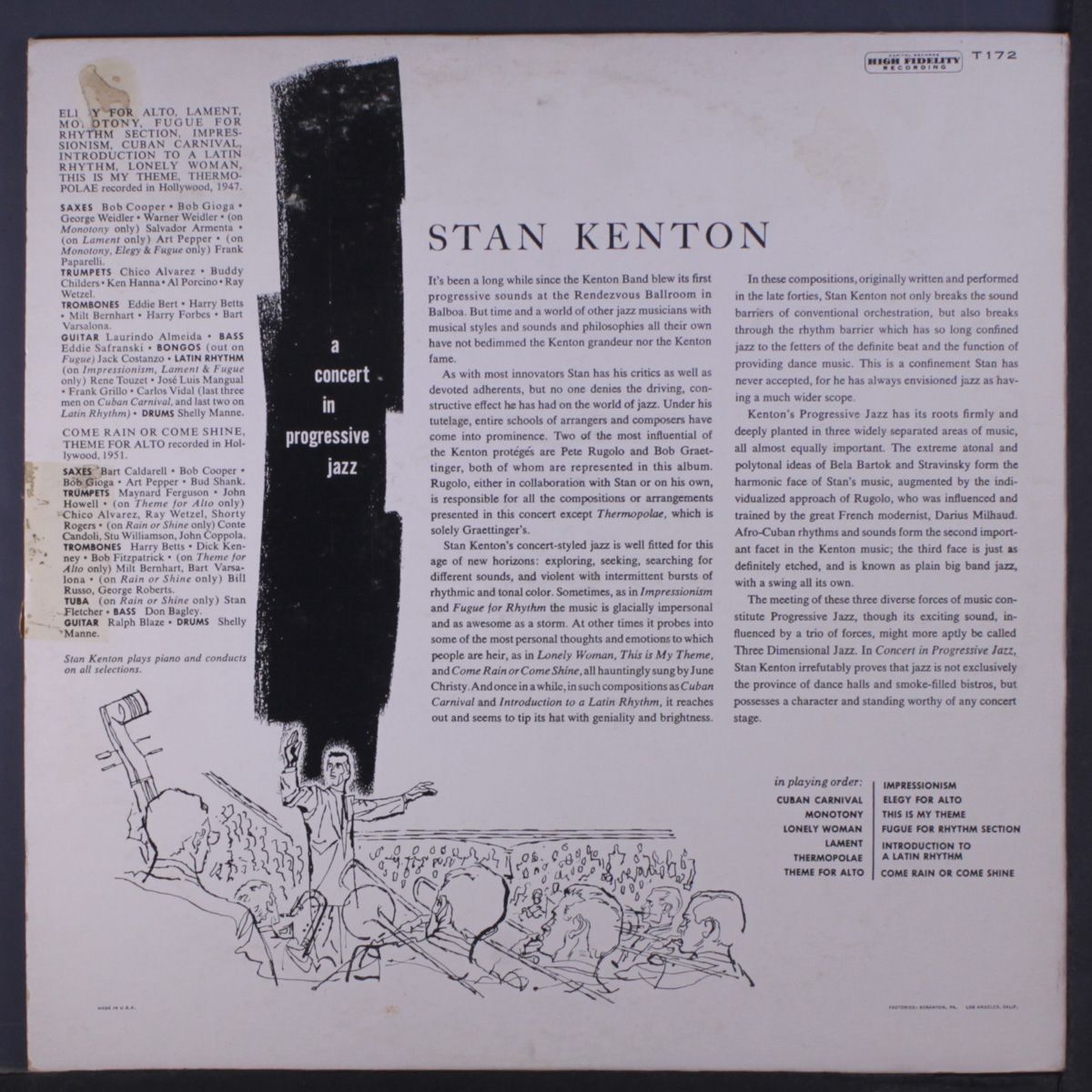 a concert in progessive jazz by STAN KENTON