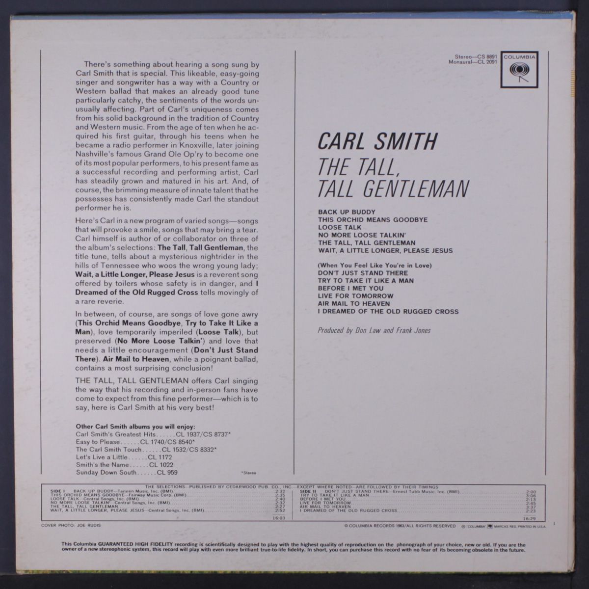 the tall tall gentleman by CARL SMITH