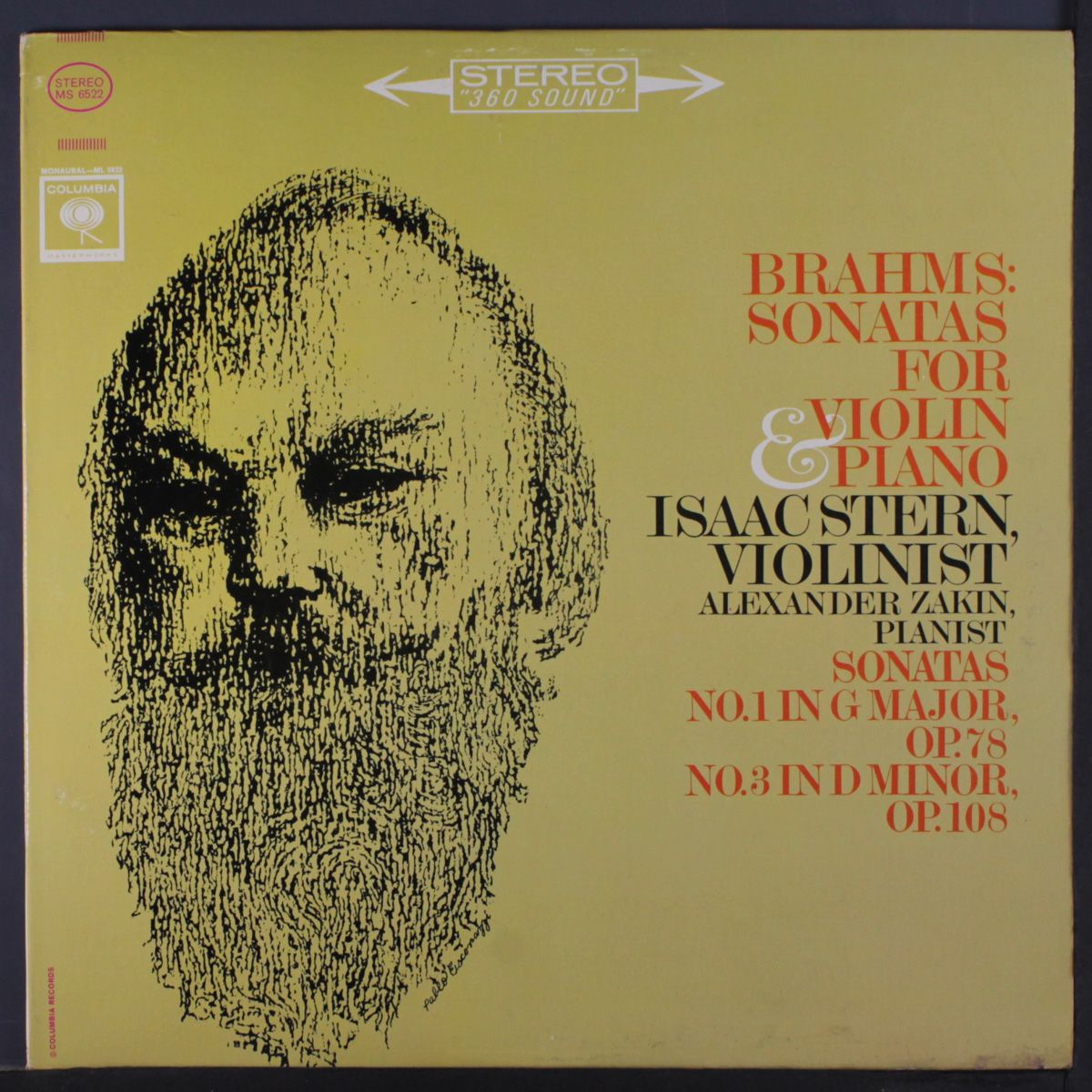 brahms: sonatas for violin & piano by ISAAC STERN