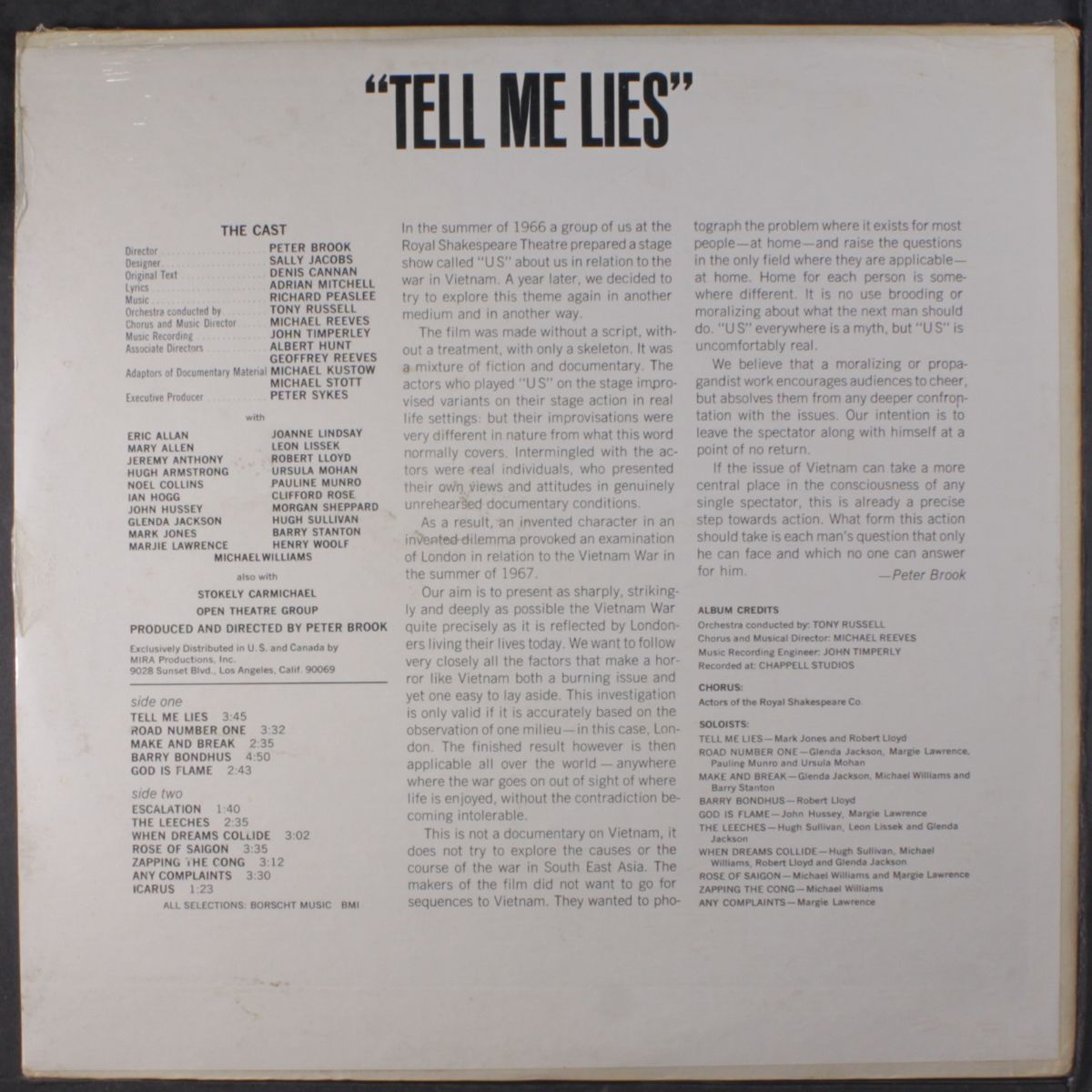 tell me lies by ORIGINAL CAST