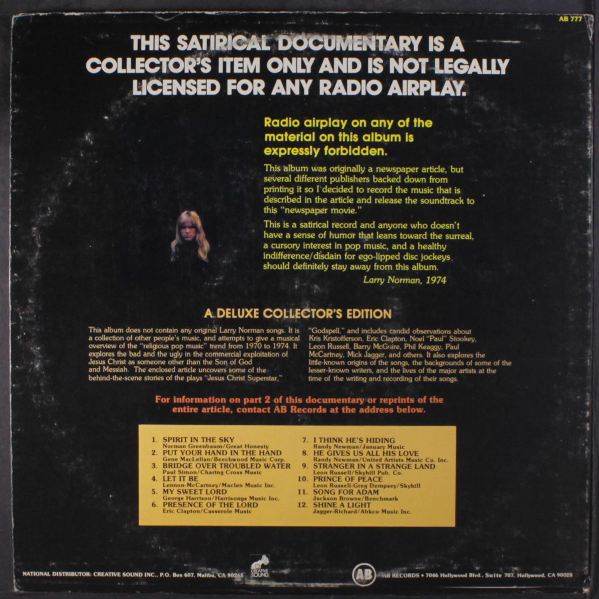 streams of white light into darkened corners, pt. 1 by LARRY NORMAN