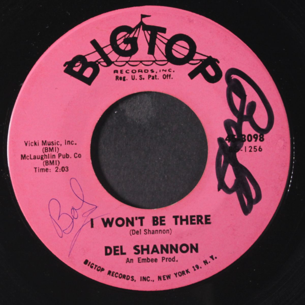 ginny in the mirror / i won't be there by DEL SHANNON