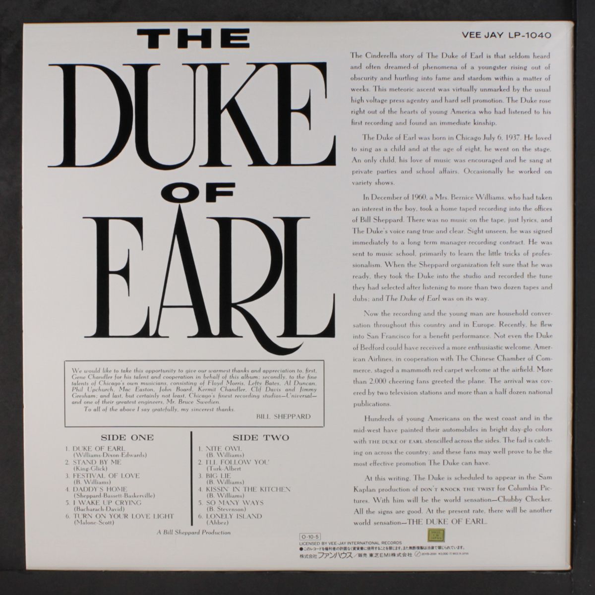 the duke of earl by GENE CHANDLER