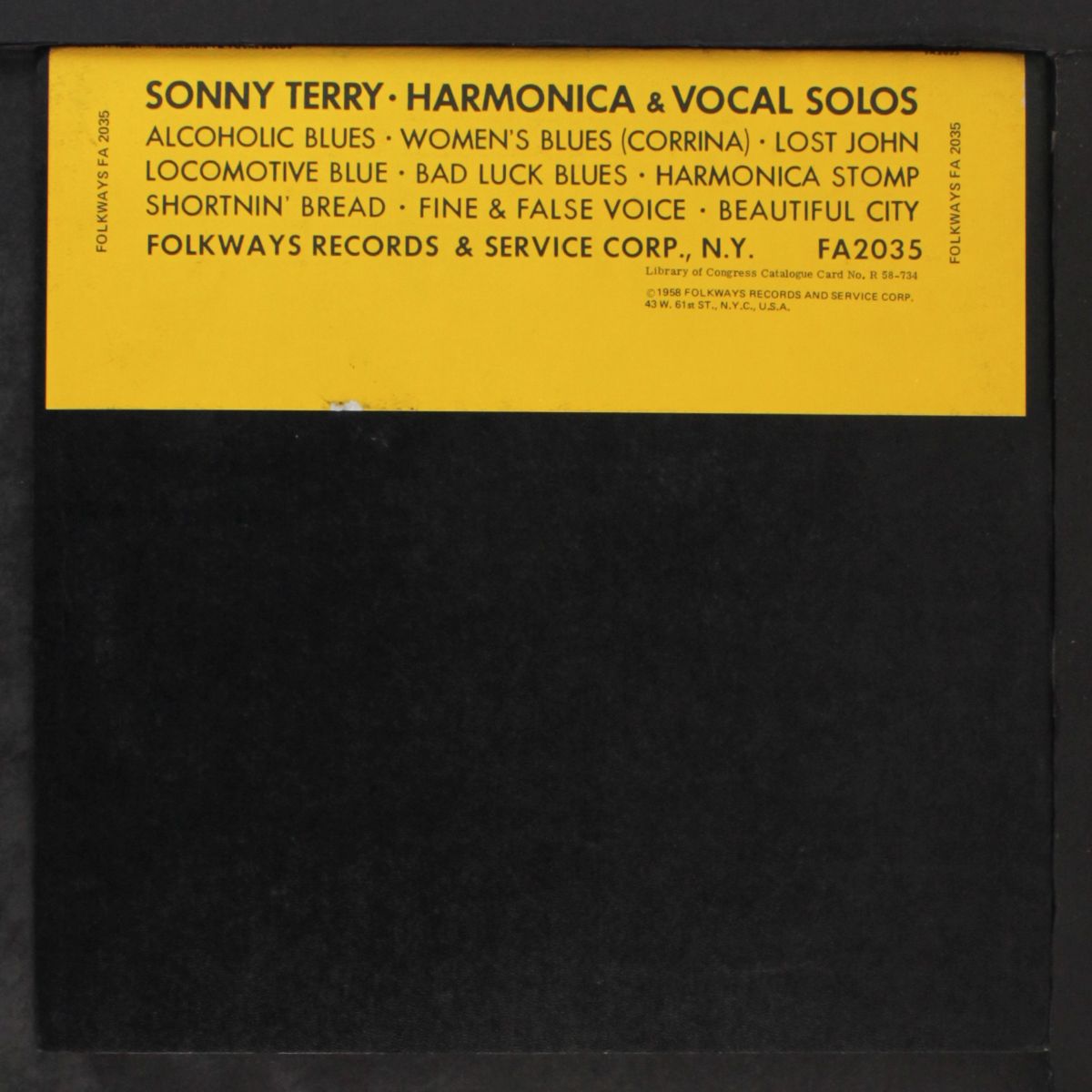 harmonica & vocal solos by SONNY TERRY