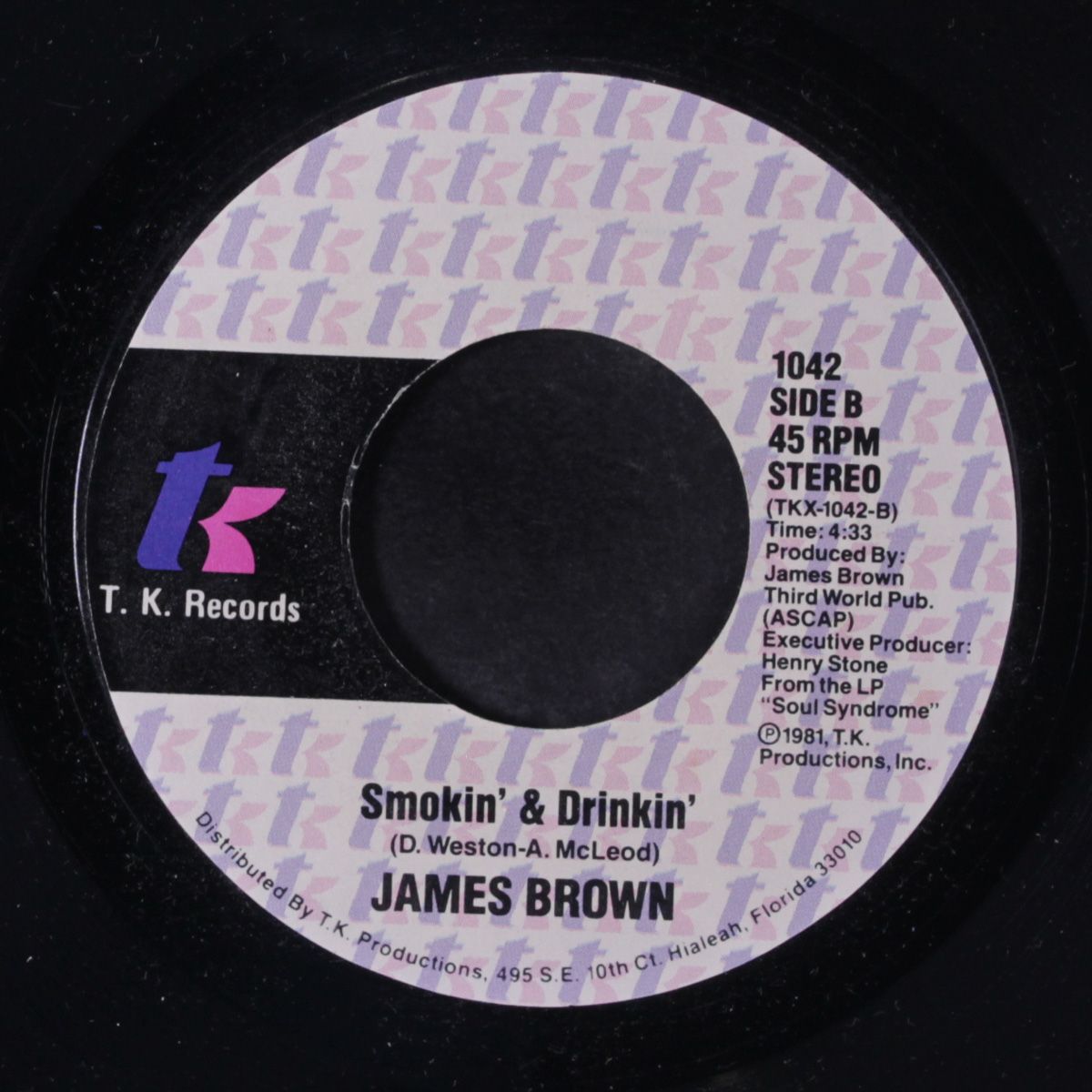 stay with me / smokin' & drinkin' by JAMES BROWN