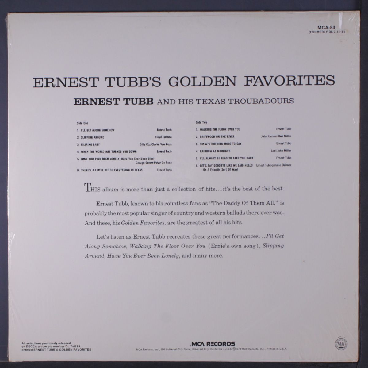 golden favorites by ERNEST TUBB