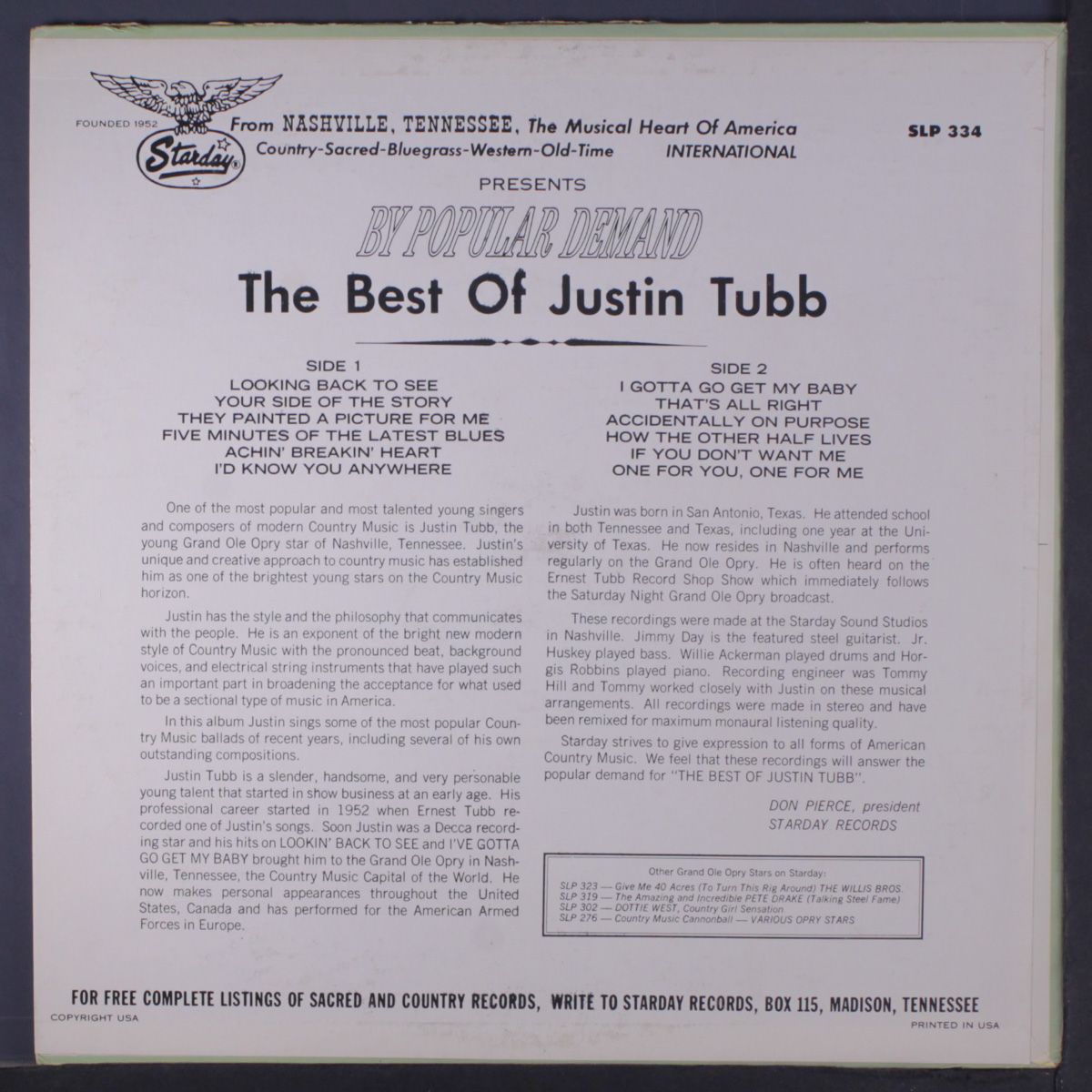 best of by JUSTIN TUBB