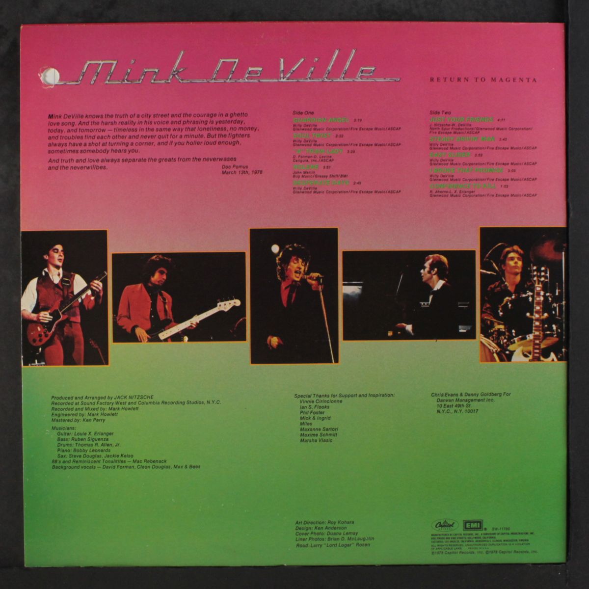 return to magenta by MINK DEVILLE