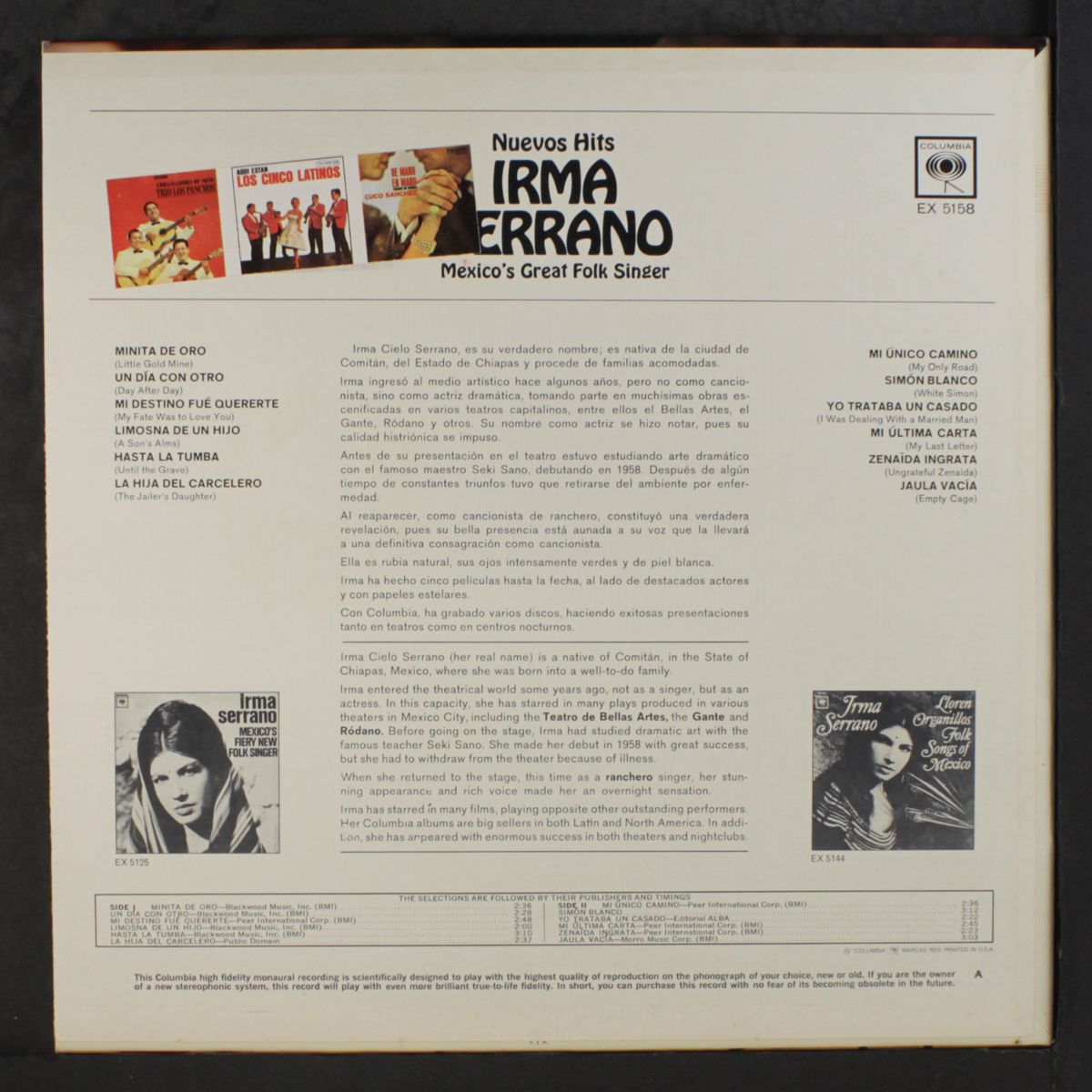 nuevos hits by IRMA SERRANO