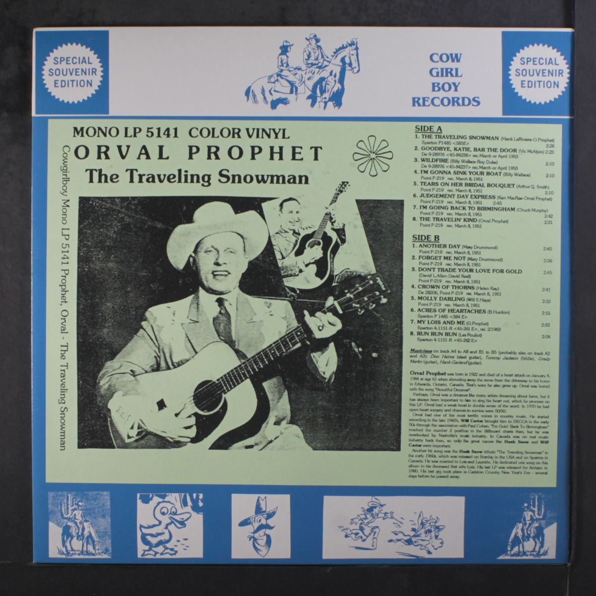 the traveling snowman by ORVAL PROPHET