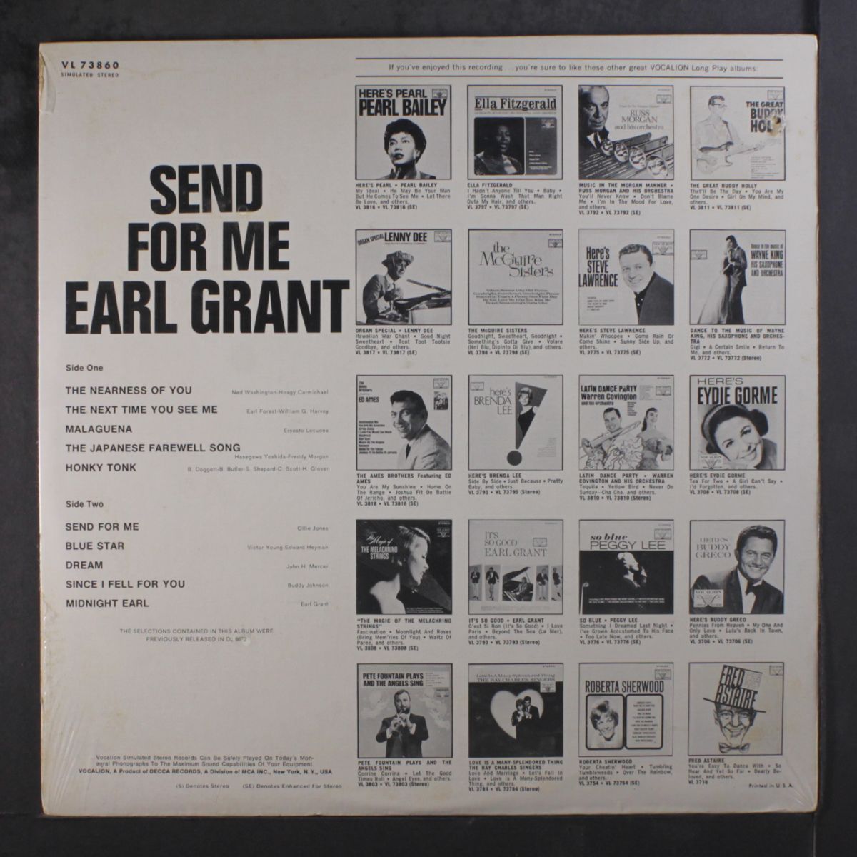 send for me by EARL GRANT