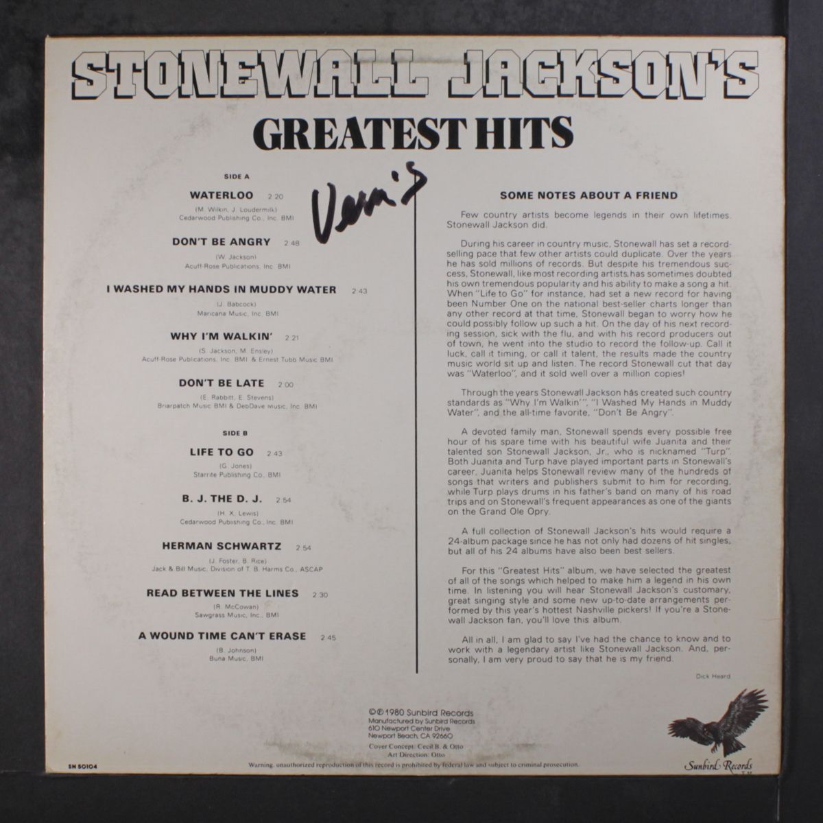 greatest hits by STONEWALL JACKSON