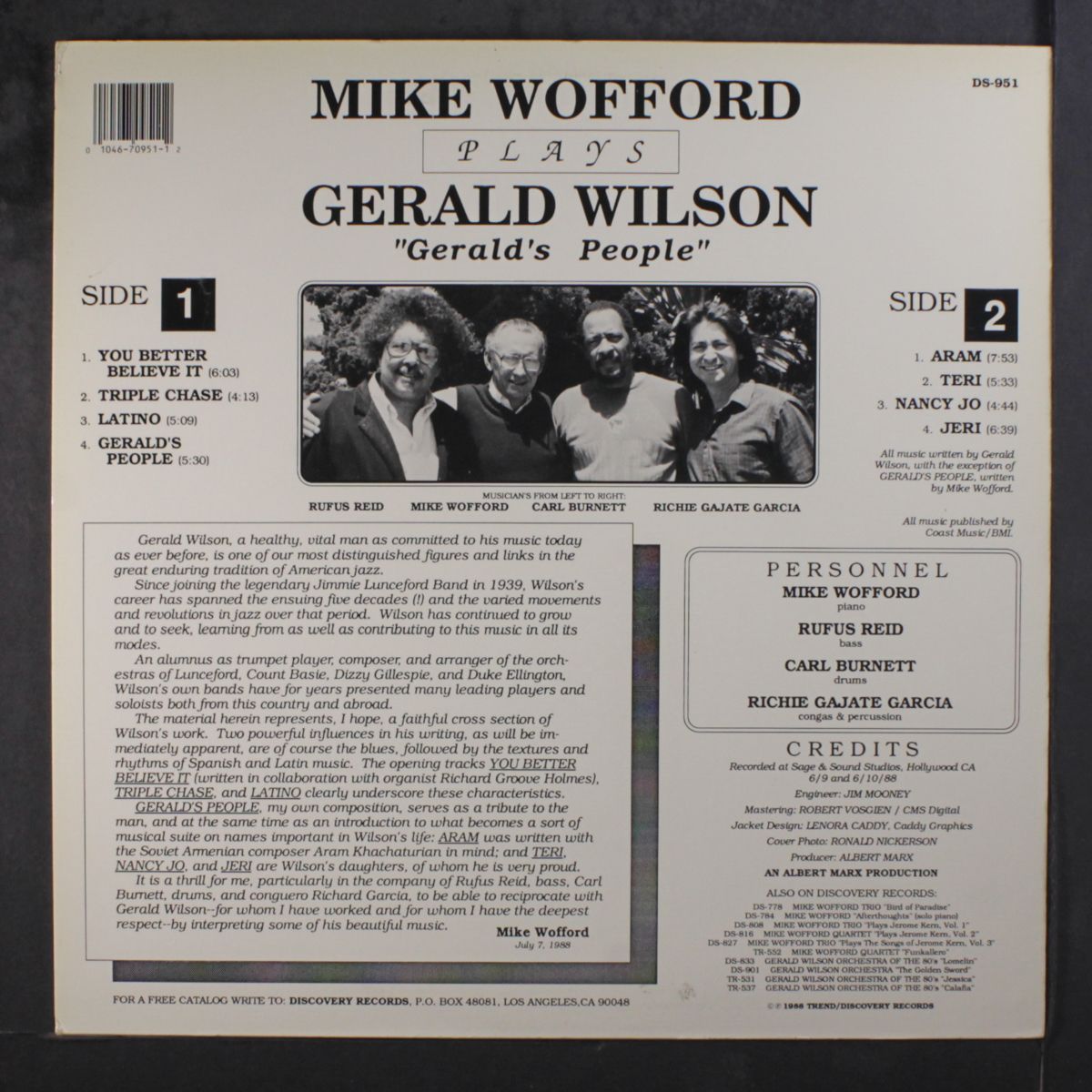 plays gerald wilson by MIKE WOFFORD