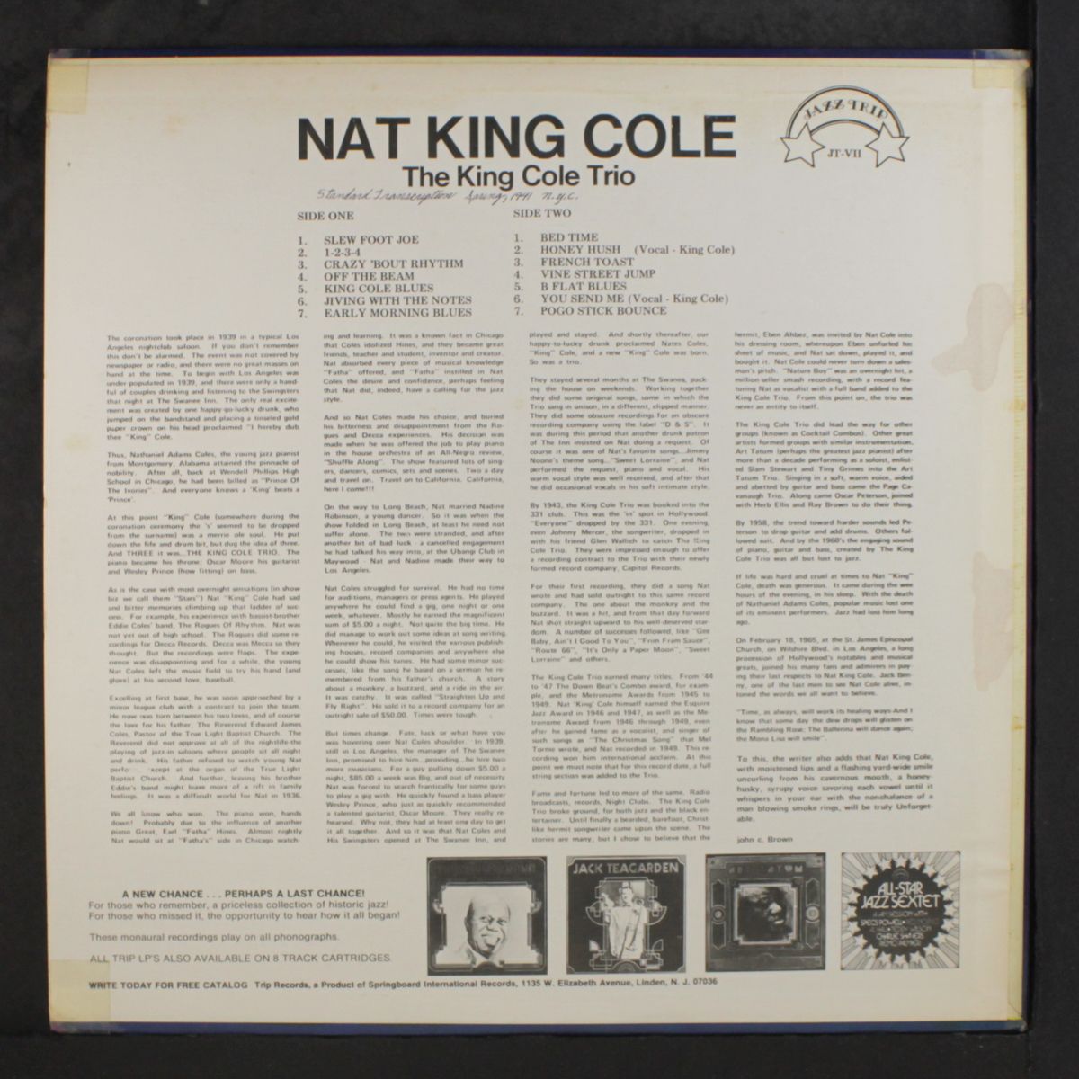 the king cole trio by NAT KING COLE