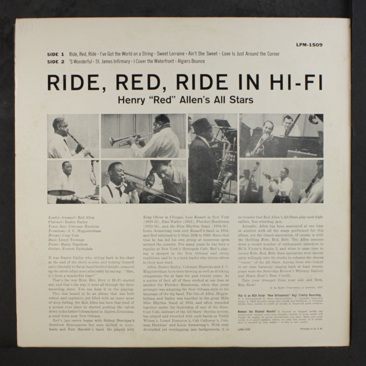 ride red ride in hi-fi by RED ALLEN