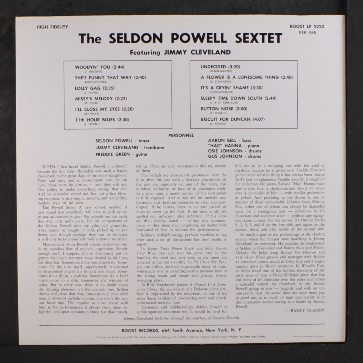 seldon powell sextet by SELDON POWELL