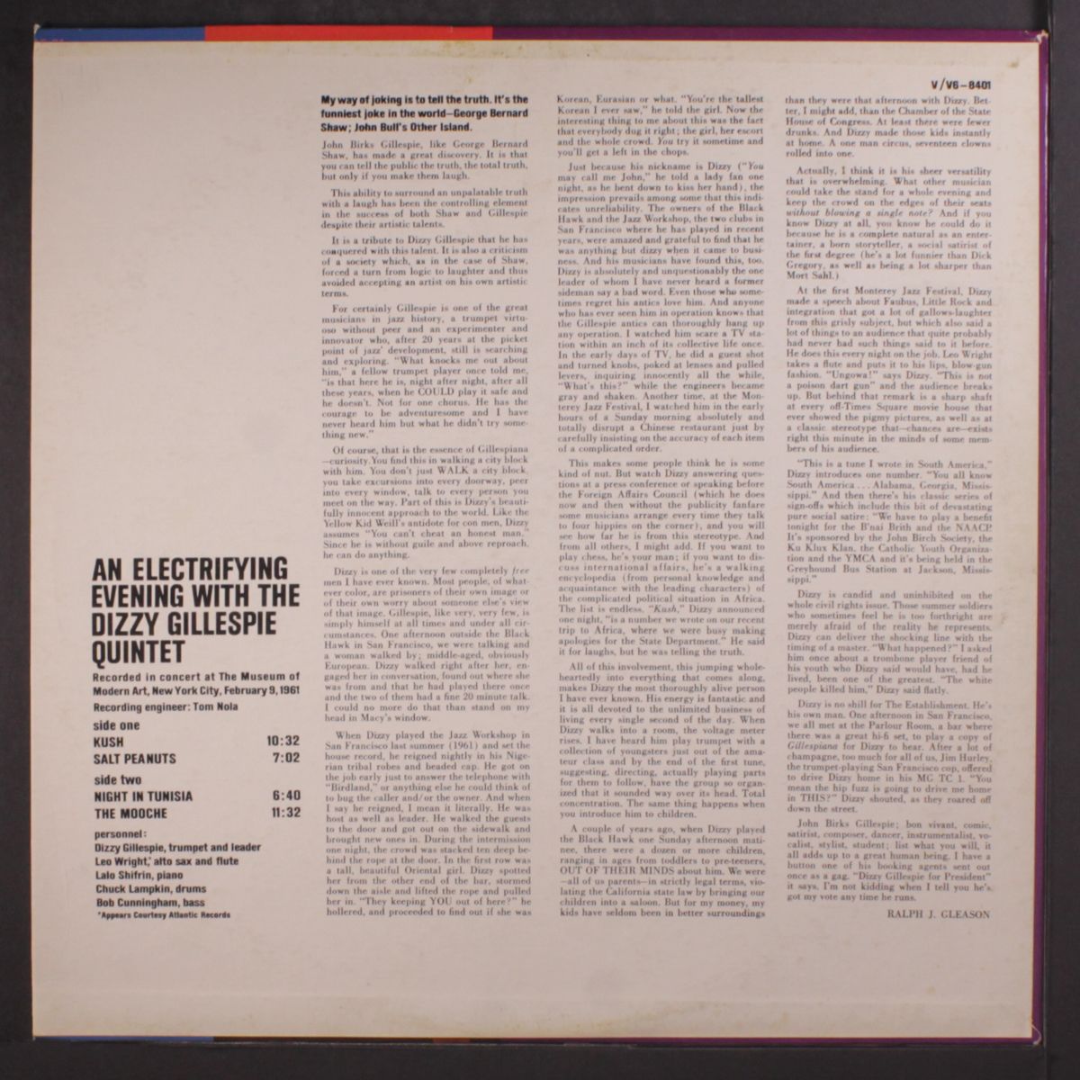 an electrifying evening by DIZZY GILLESPIE