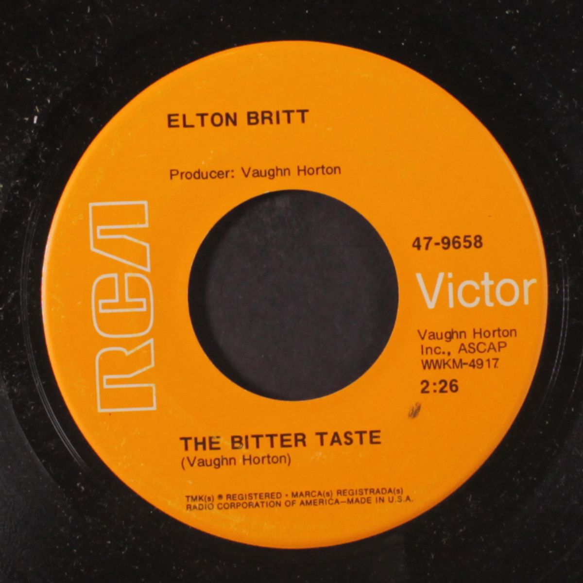 the bitter taste / my carolina sunshine girl by ELTON BRITT