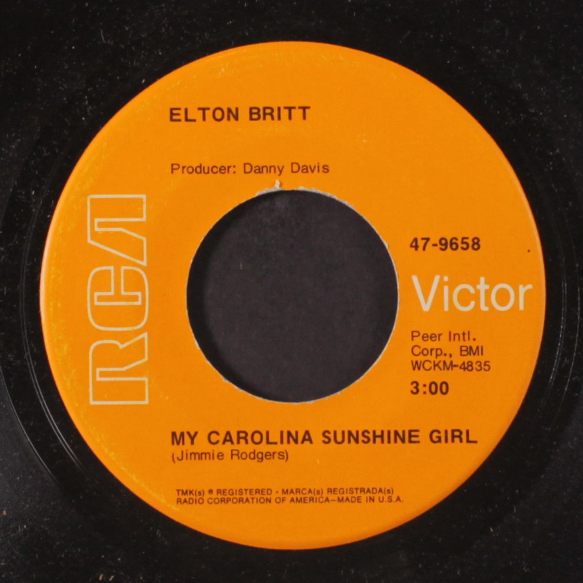 the bitter taste / my carolina sunshine girl by ELTON BRITT