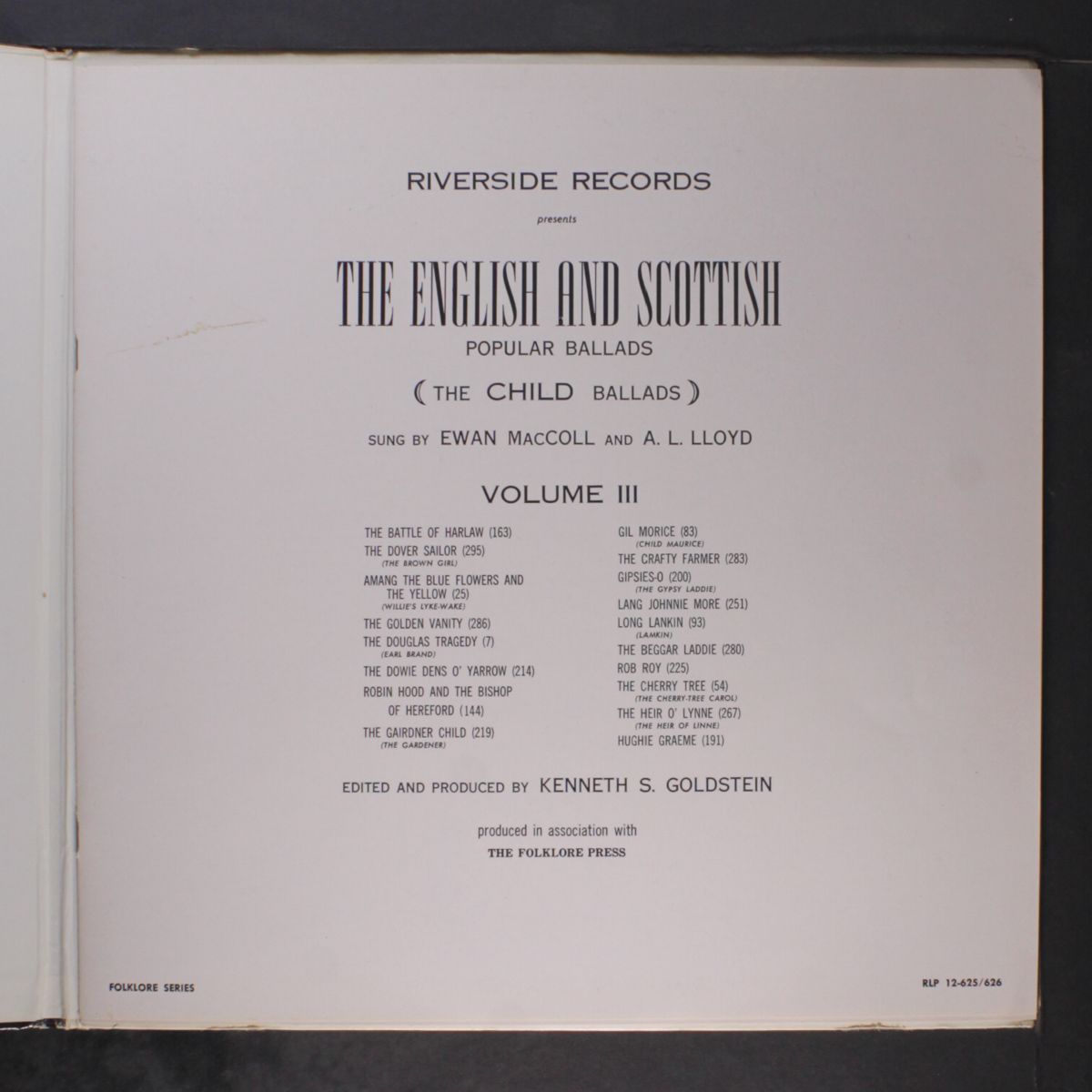 the english and scottish popular ballads (the child ballads, vol. 3) by EWAN MACCOLL & A.L. LLOYD