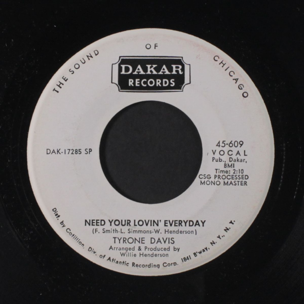 all the waiting is not in vain / need your lovin' everyday by TYRONE DAVIS