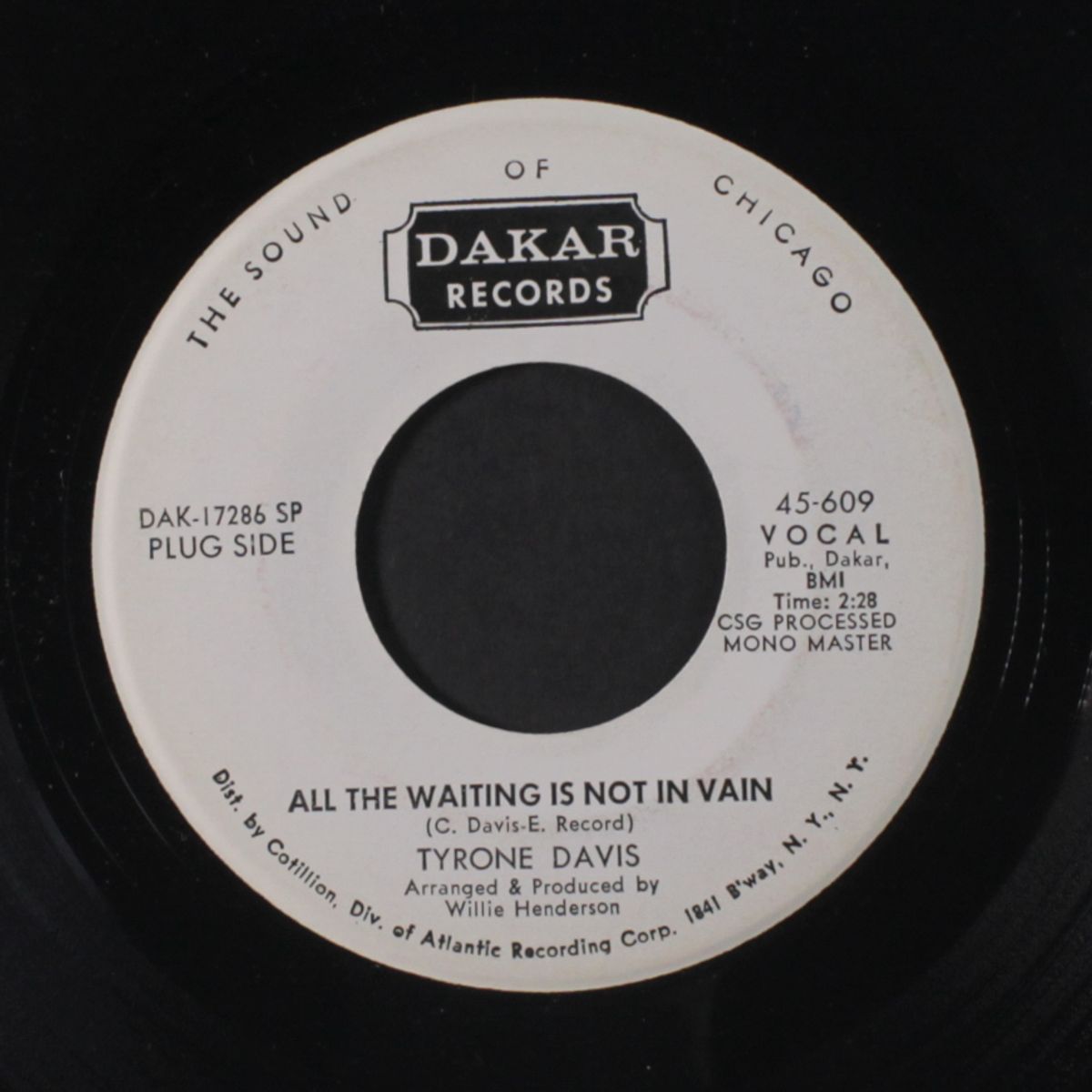 all the waiting is not in vain / need your lovin' everyday by TYRONE DAVIS